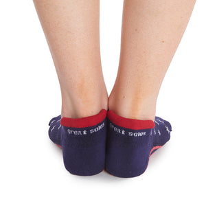Lucy Tab Back Grip Sock - Stars Blue