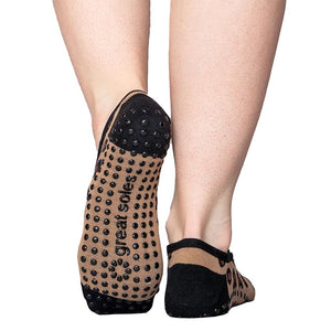 Lulu leopard patterned ballet non slip grip sock for barre, pilates and  dance