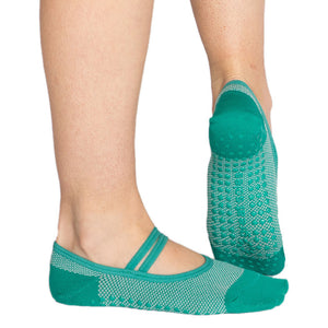 Toeless Non Slip Grip Socks - Love Pilates Matcha