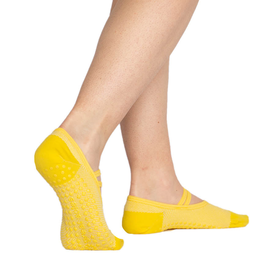 Non-slip Grip Yoga Pilates Socks With Straps Studio Socks for