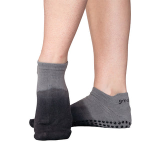 Rory Grey Black Ombre Non Slip Grip Sock Pilates,Stretch and Walking