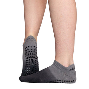 Rory Grey Black Ombre Non Slip Grip Sock Pilates, Stretch class and the hospital