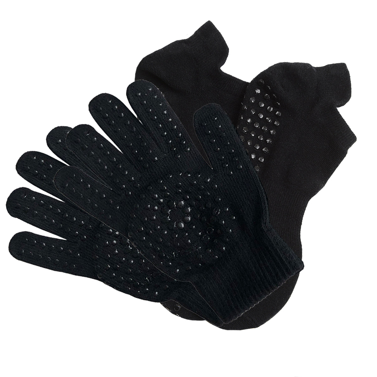 2 Pack Grip Sock + Glove  Black/Black