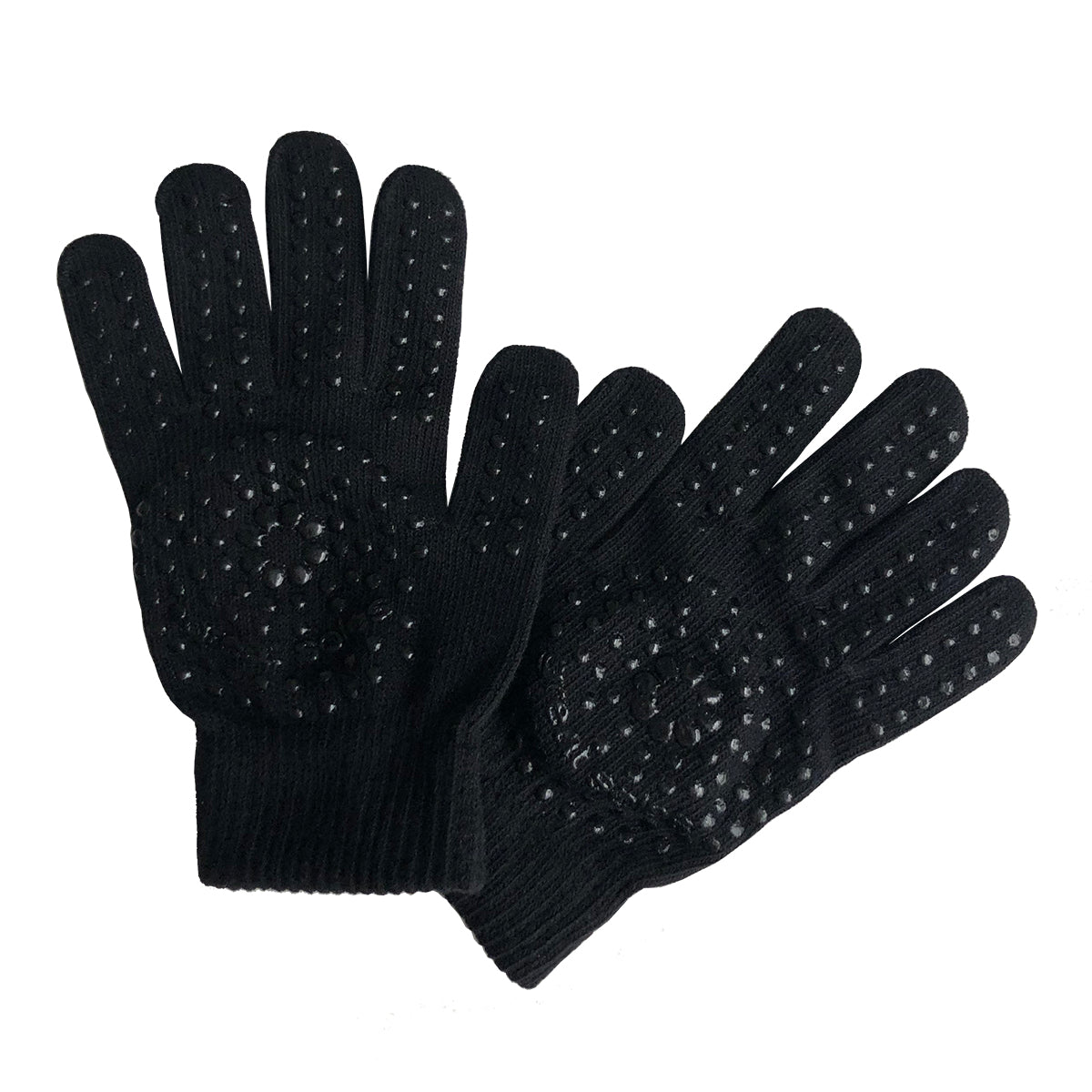 Reese Cotton Grip Workout Gloves  Black/Black