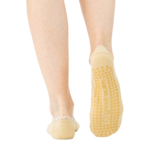 Eva Ballet Lace Grip Sock - Natural Lace