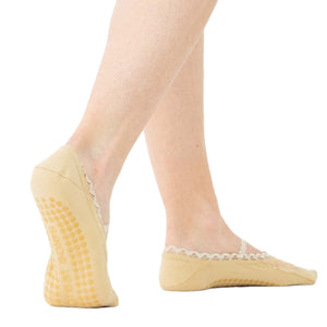 Eva Ballet Lace Grip Sock - Natural Lace