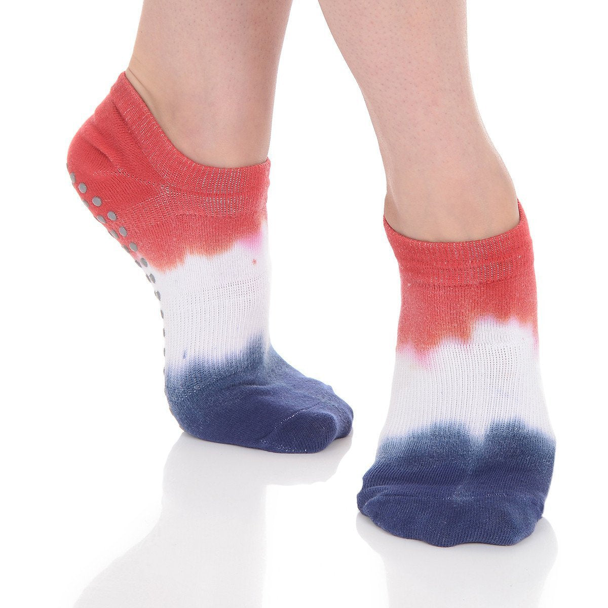 Avery Tie Dyed Tab Back Grip Sock - Lady Liberty