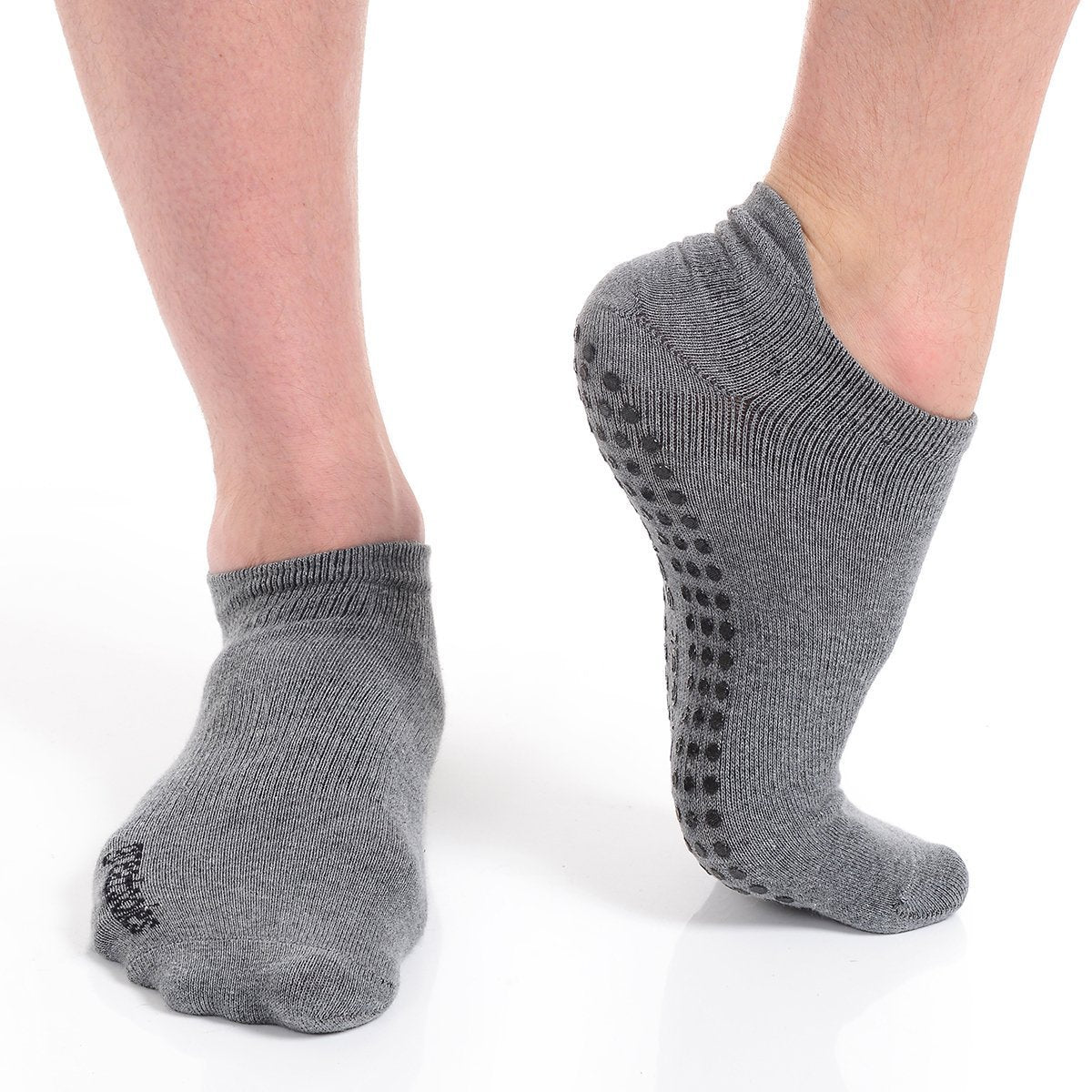 Riley Tab Back Grip Sock - Grey/Black XL - Great Soles