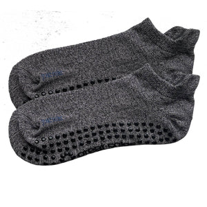 Riley Tab Back Grip Sock - Black Tweed ML