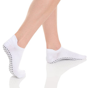 Riley Tab Back Grip Sock - White/Grey