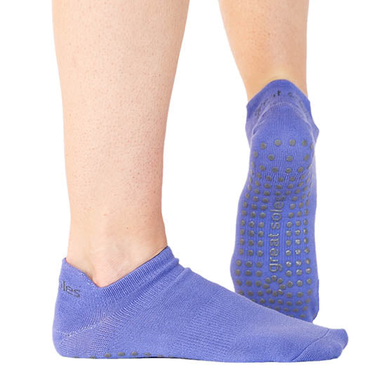 great soles emery tab back non slip sport sock wear with sneakers  for running  or at home and hospital stays